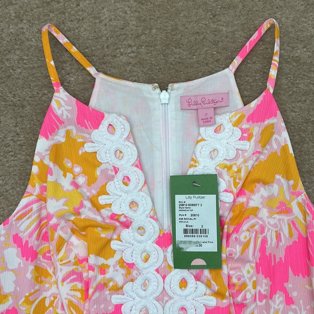 Lilly Pulitzer Magnolia Top Kir Royal View 3